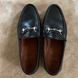 Men's Allen Edmunds dress loafer w/ gold matte link 7.5